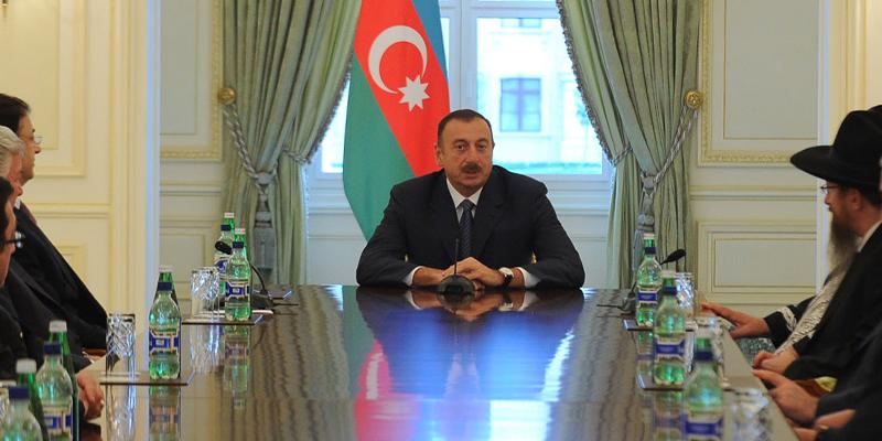 İlham Əliyev Azərbaycana gələn yəhudi icmalarının nümayəndələrini qəbul etmişdir