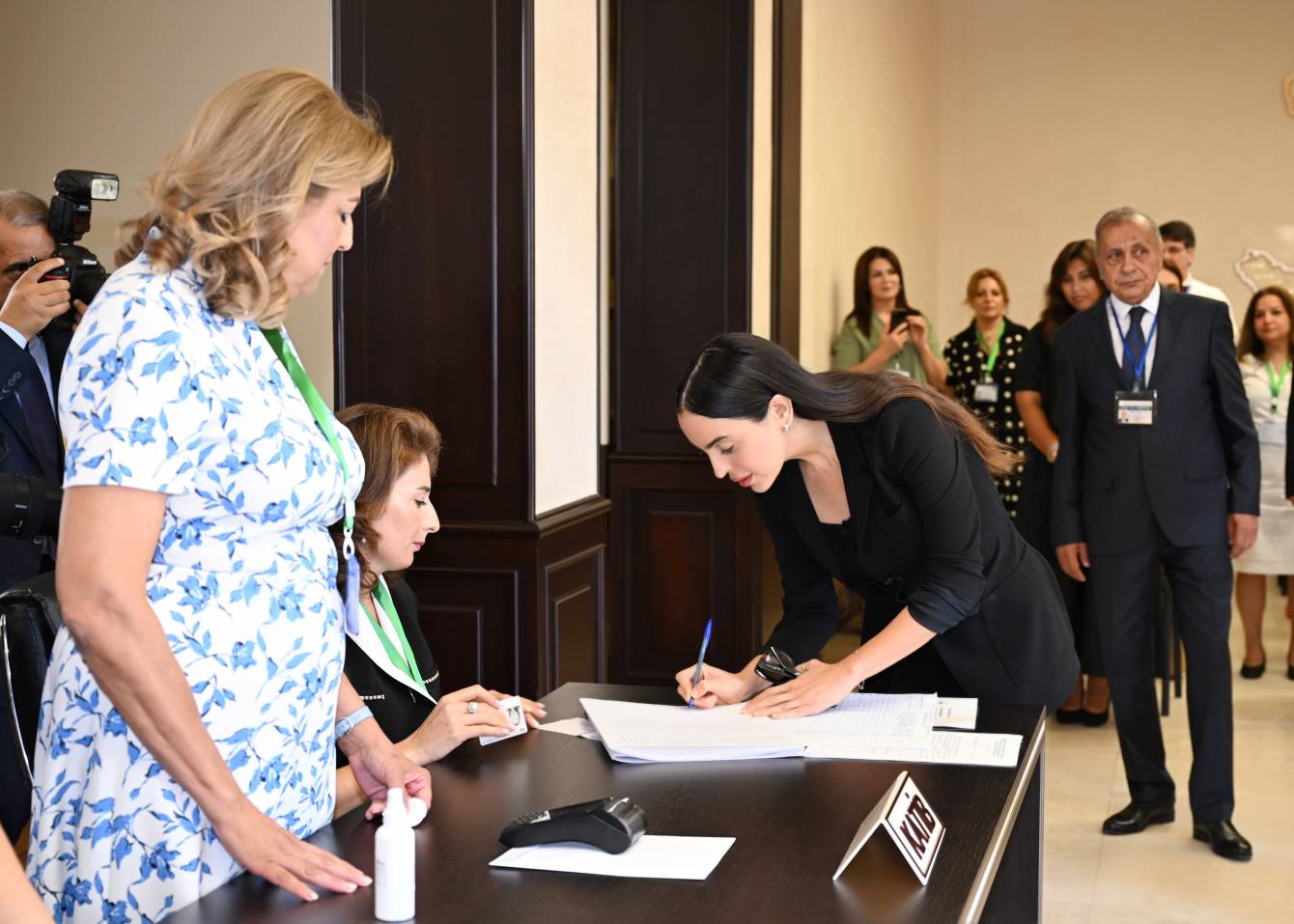 Ilham Aliyev, First Lady Mehriban Aliyeva, and their daughter Leyla Al