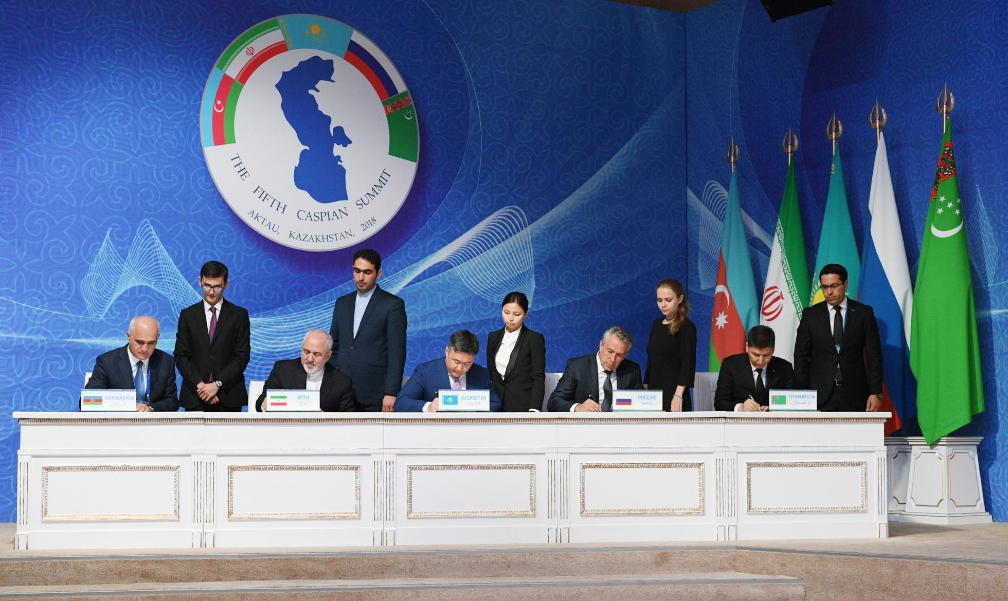 Heads of State of Caspian littoral states signed Convention on legal ...