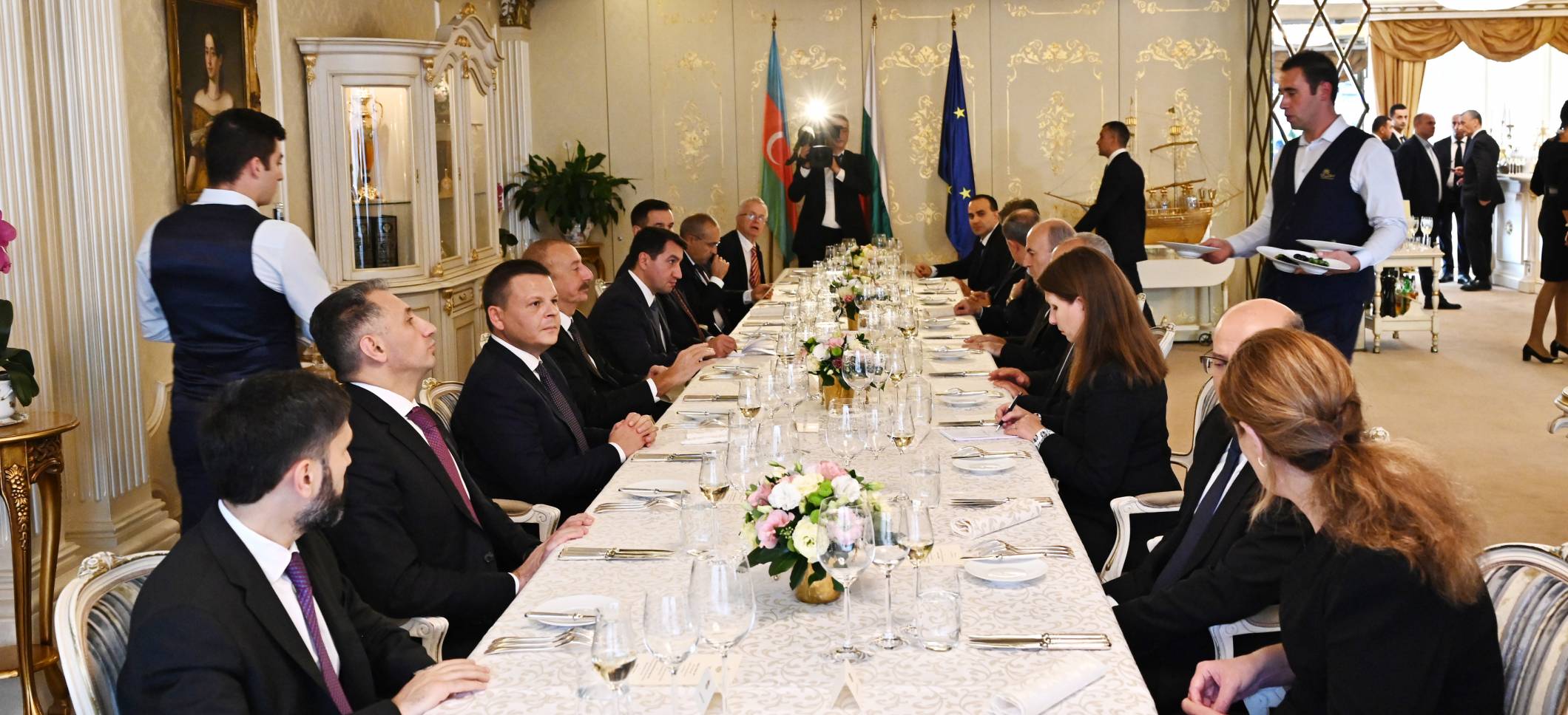 Dinner was hosted in honor of President Ilham Aliyev