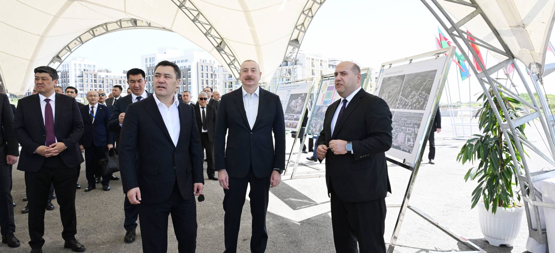 Presidents of Azerbaijan and Kyrgyzstan visited devastated areas of Fuzuli city and viewed master plan of the city