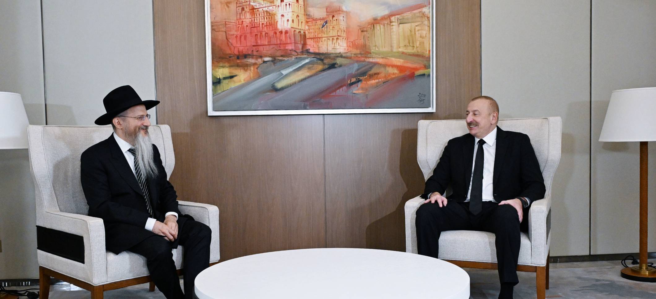 Ilham Aliyev received Chief Rabbi of Russia