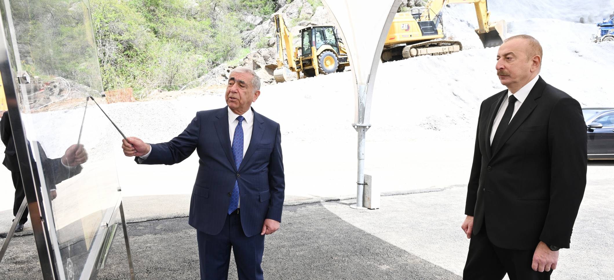 Ilham Aliyev inspected progress of construction of Khankendi-Shusha-Lachin highway