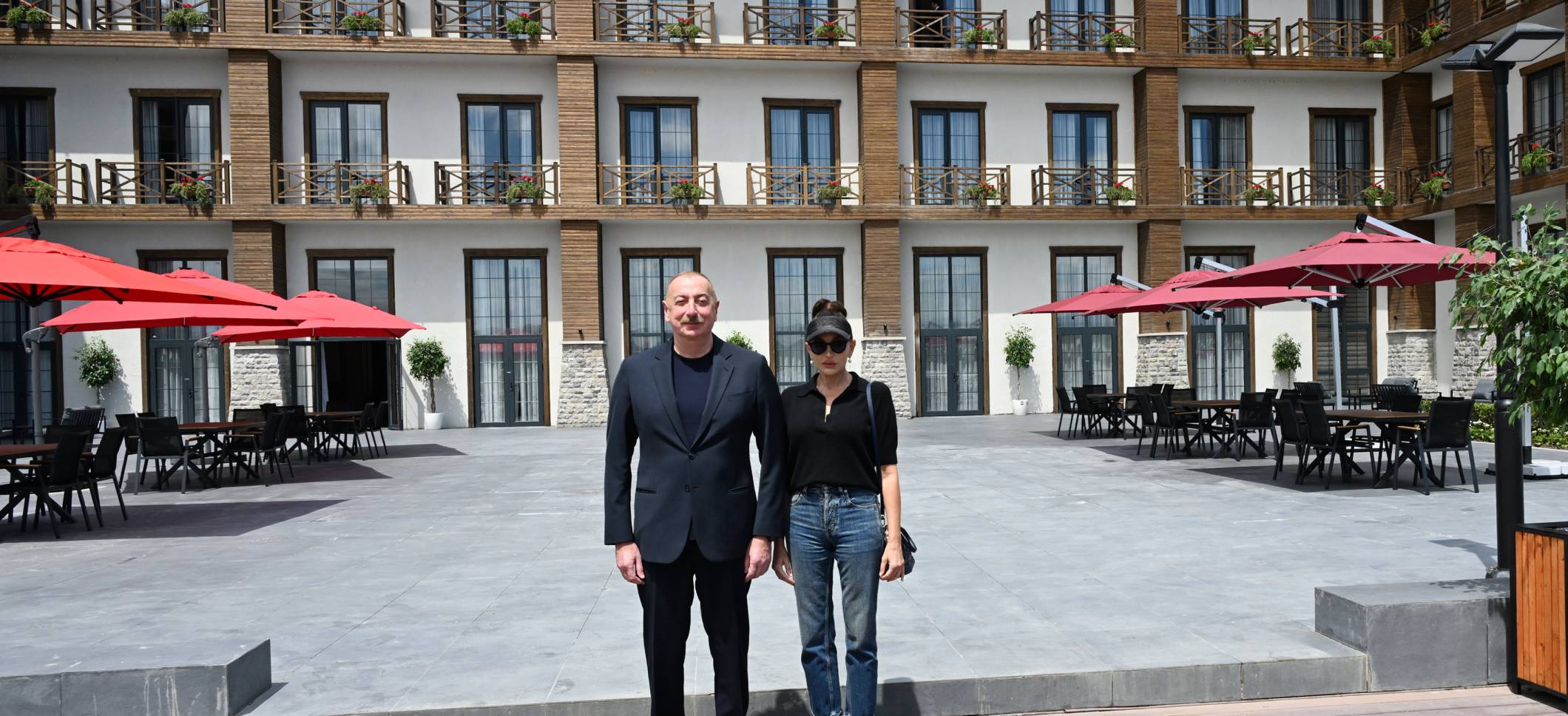 Ilham Aliyev and First Lady Mehriban Aliyeva participated in opening of Aghali hotel in Zangilan district