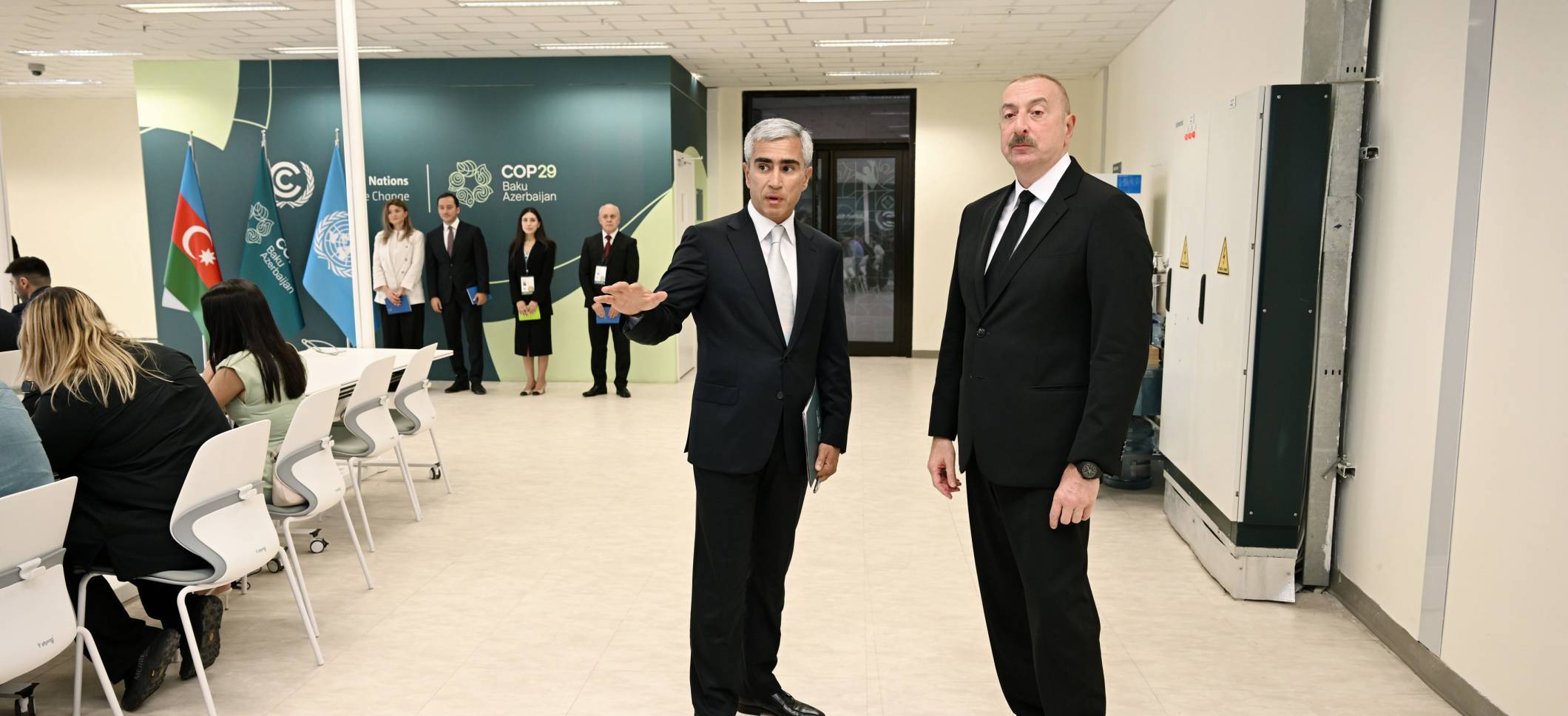 Ilham Aliyev reviews COP29 venue preparations at Baku Olympic Stadium