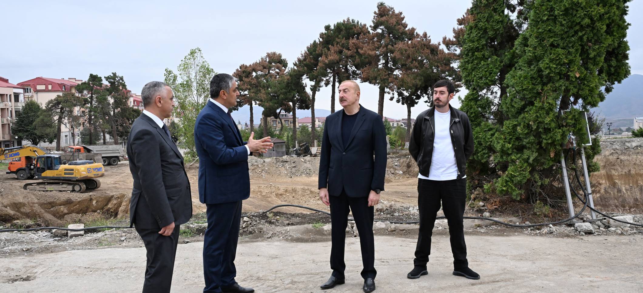 Ilham Aliyev inspected construction progress of Convention Center at Victory Square in Khankendi