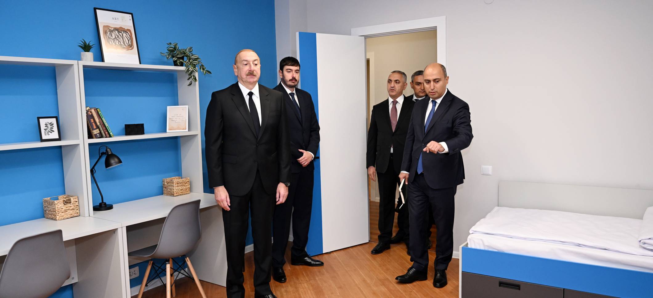 Ilham Aliyev attended opening of Garabagh University's renovated student dormitory in Khankendi