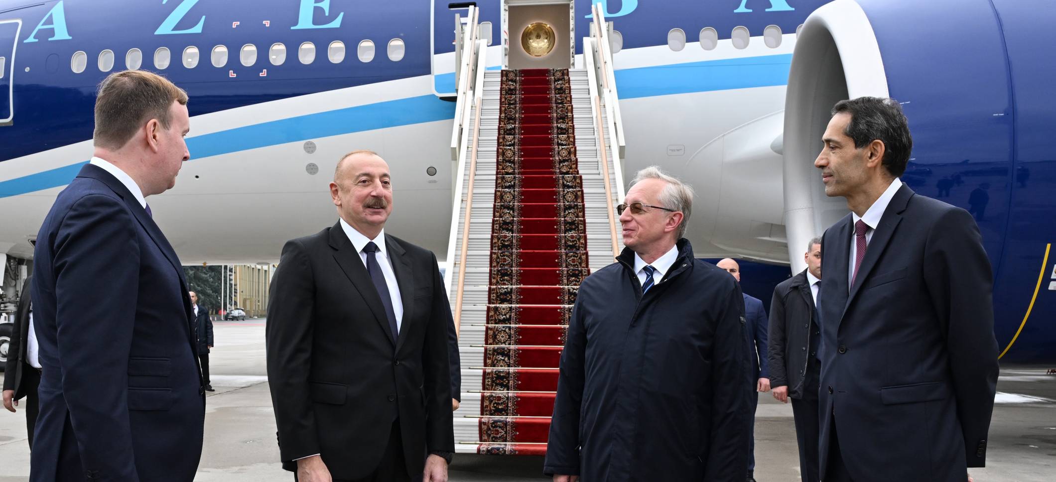 Ilham Aliyev arrived in Russia