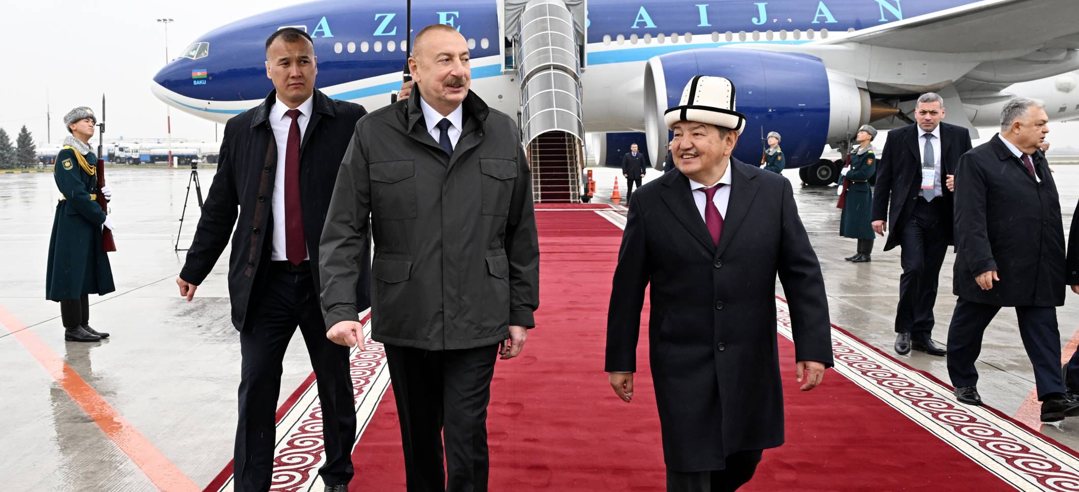 Ilham Aliyev arrived in Kyrgyzstan