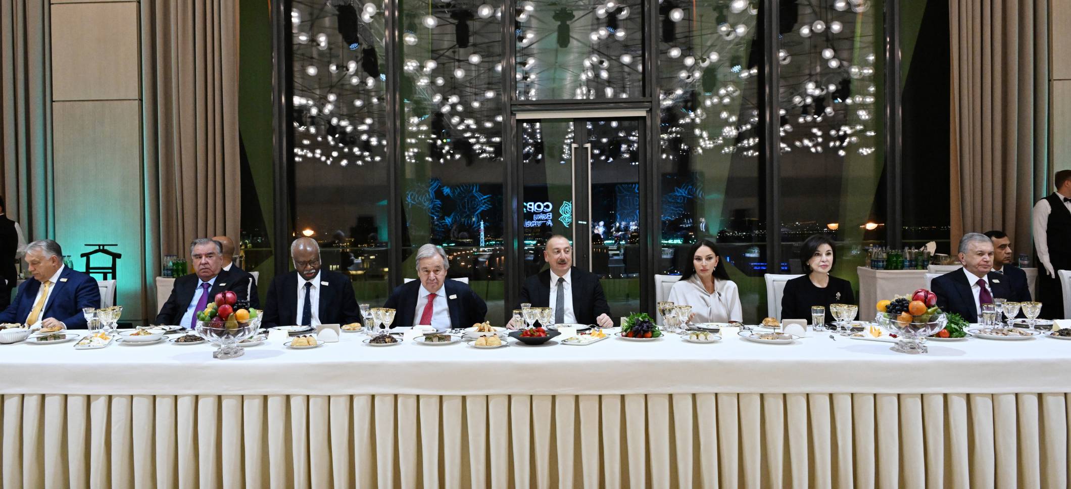 Reception held in honor of heads of state and government attending opening ceremony of World Leaders Climate Action Summit at COP29