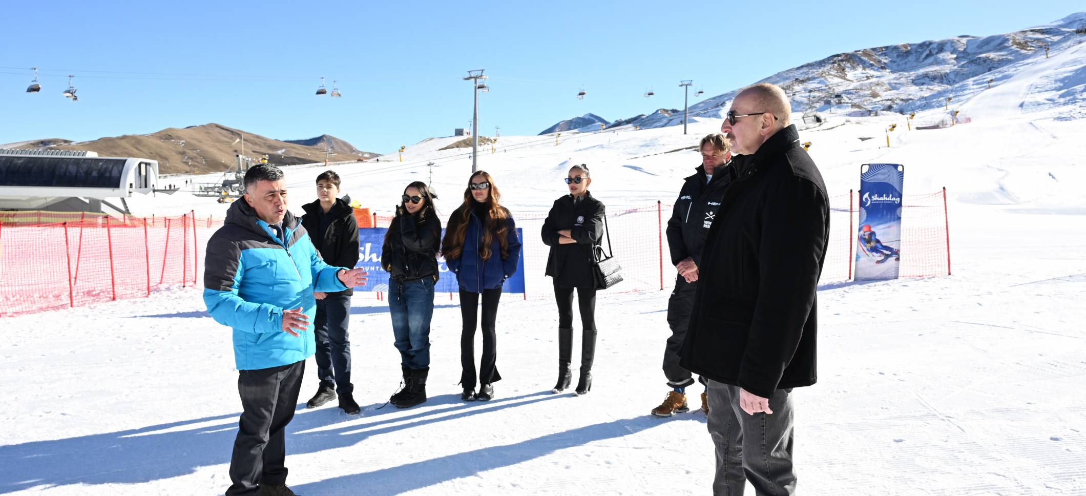 Ilham Aliyev reviews works at “Lakeside” Hotel and Ski Club construction within Shahdag Tourism Complex