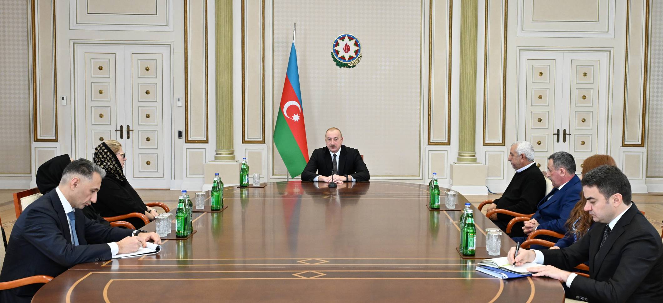 Ilham Aliyev met families of crew members killed in plane crash and surviving flight attendants