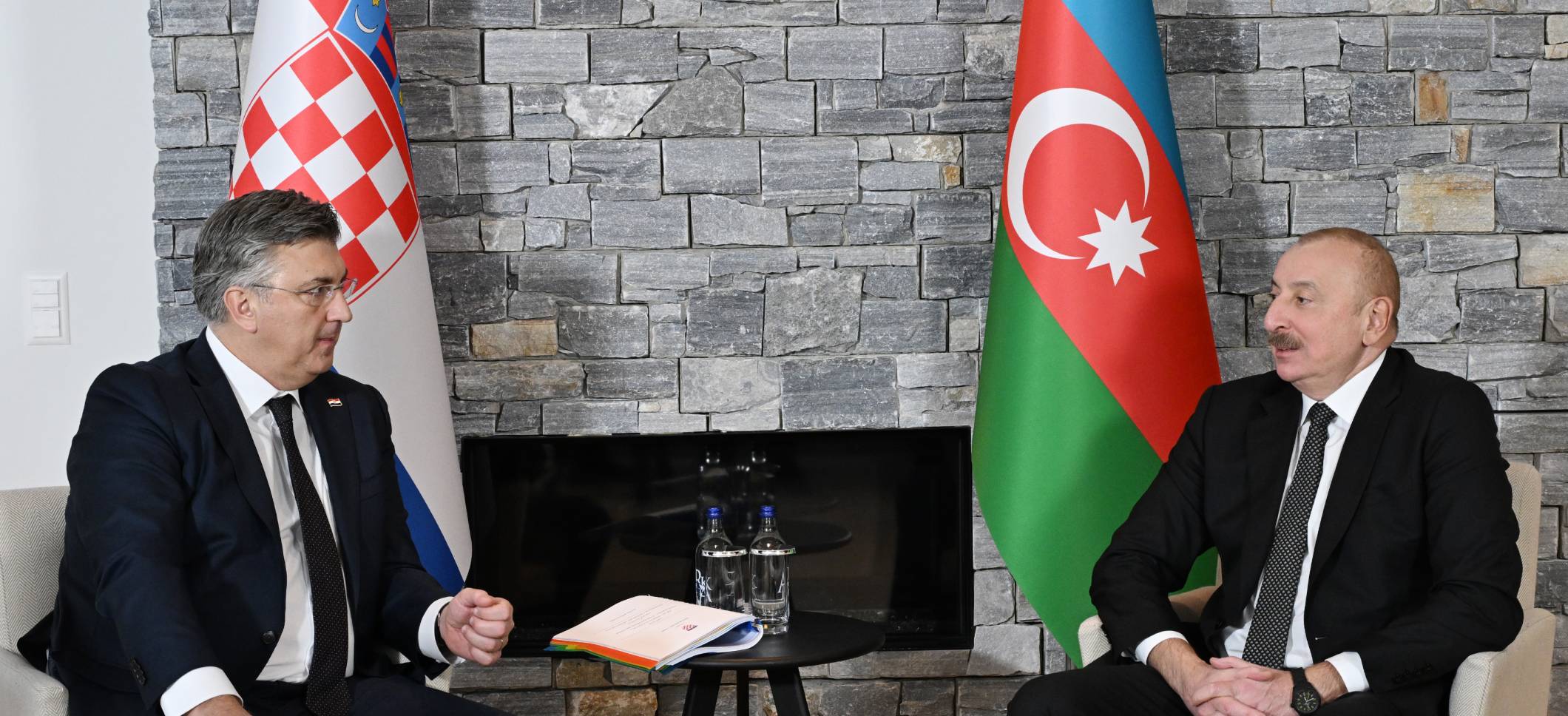 Ilham Aliyev met with Prime Minister of Croatia in Davos