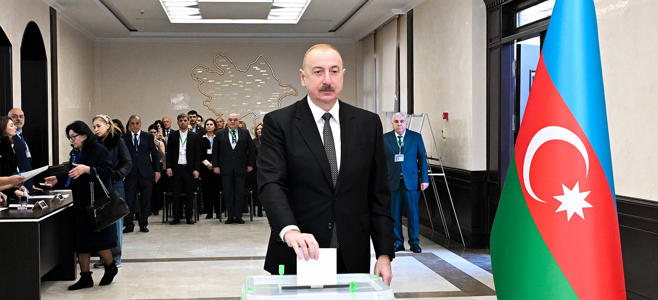 Ilham Aliyev voted at polling station No. 1