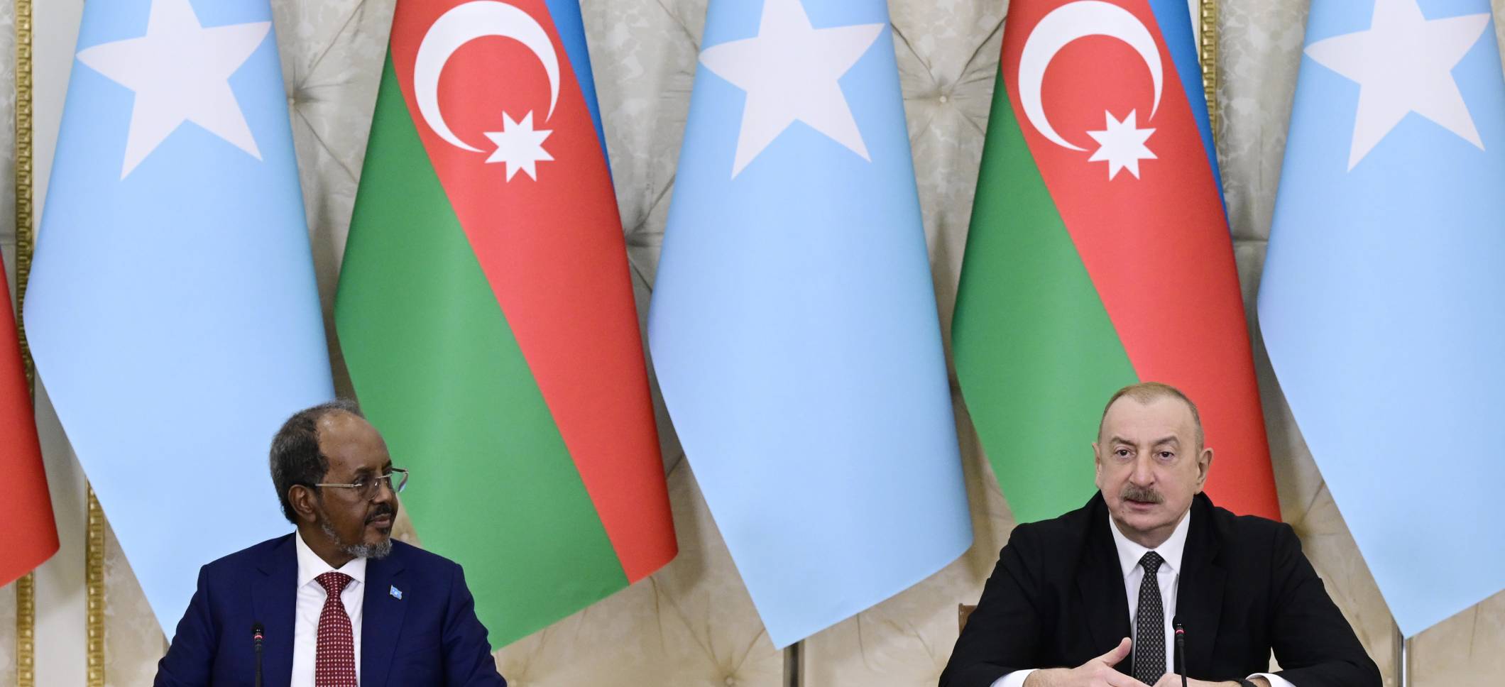 Presidents of Azerbaijan and Somalia made press statements