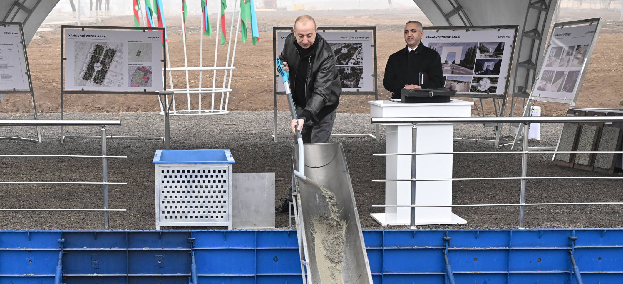 Ilham Aliyev participated in the groundbreaking ceremony of the Victory Park in Khankendi