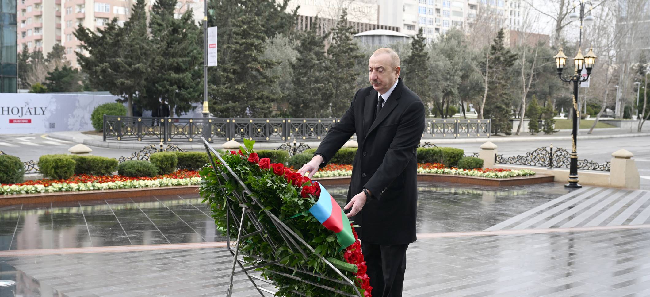 Ilham Aliyev and First Lady Mehriban Aliyeva visited Khojaly Genocide Memorial