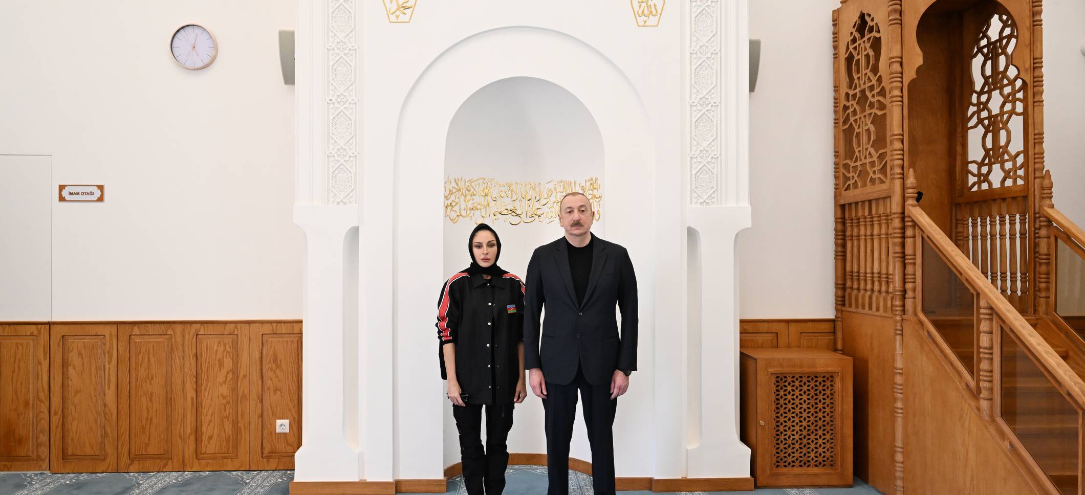 Ilham Aliyev and First Lady Mehriban Aliyeva attended the inauguration of a mosque in Sugovushan village, Aghdara district