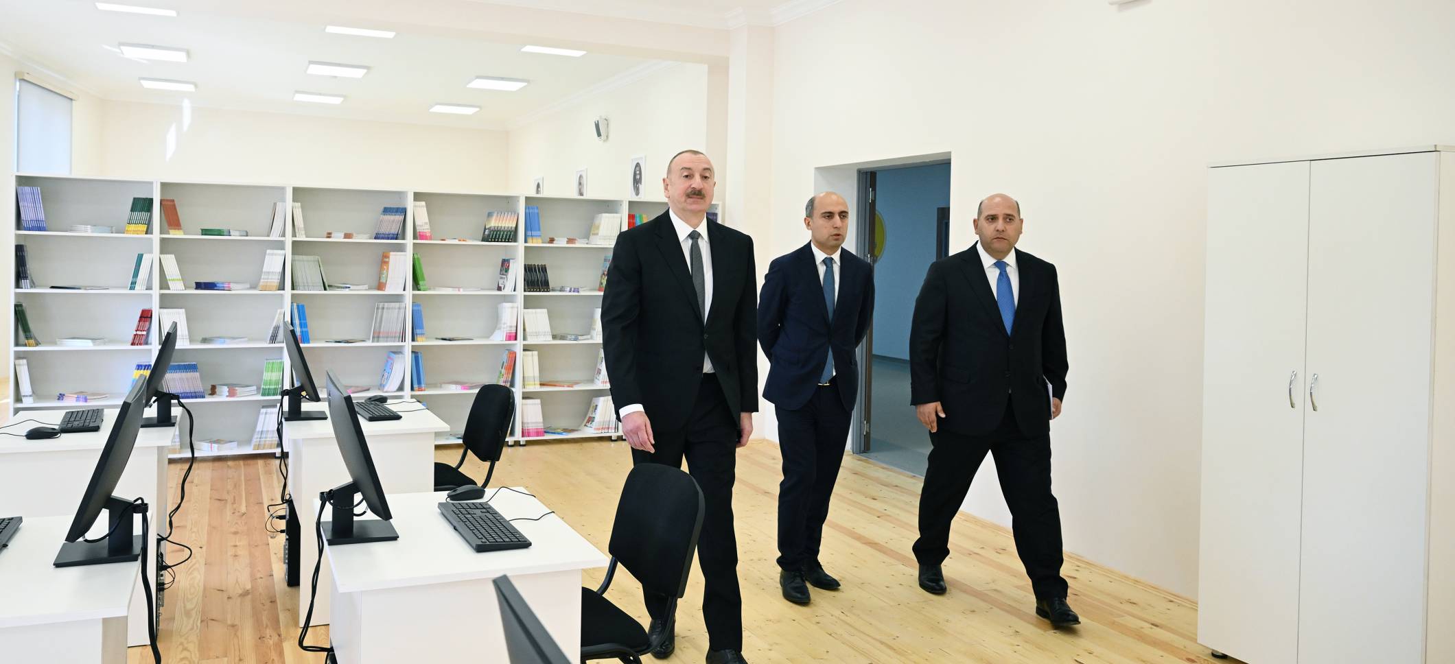 Ильхам Алиев принял участие в открытии здания Кенгерлинской сельской полной средней школы в Агдамском районе