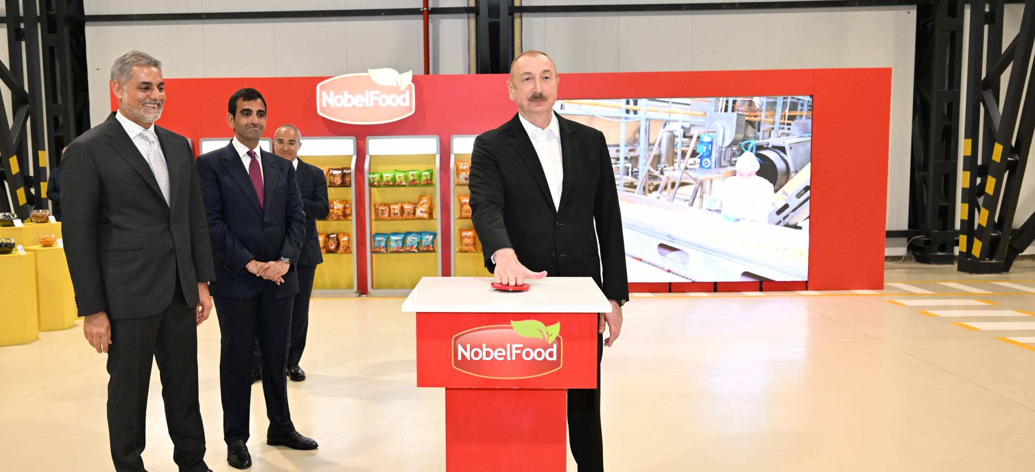 Ilham Aliyev attended opening of snack production plant in Baku