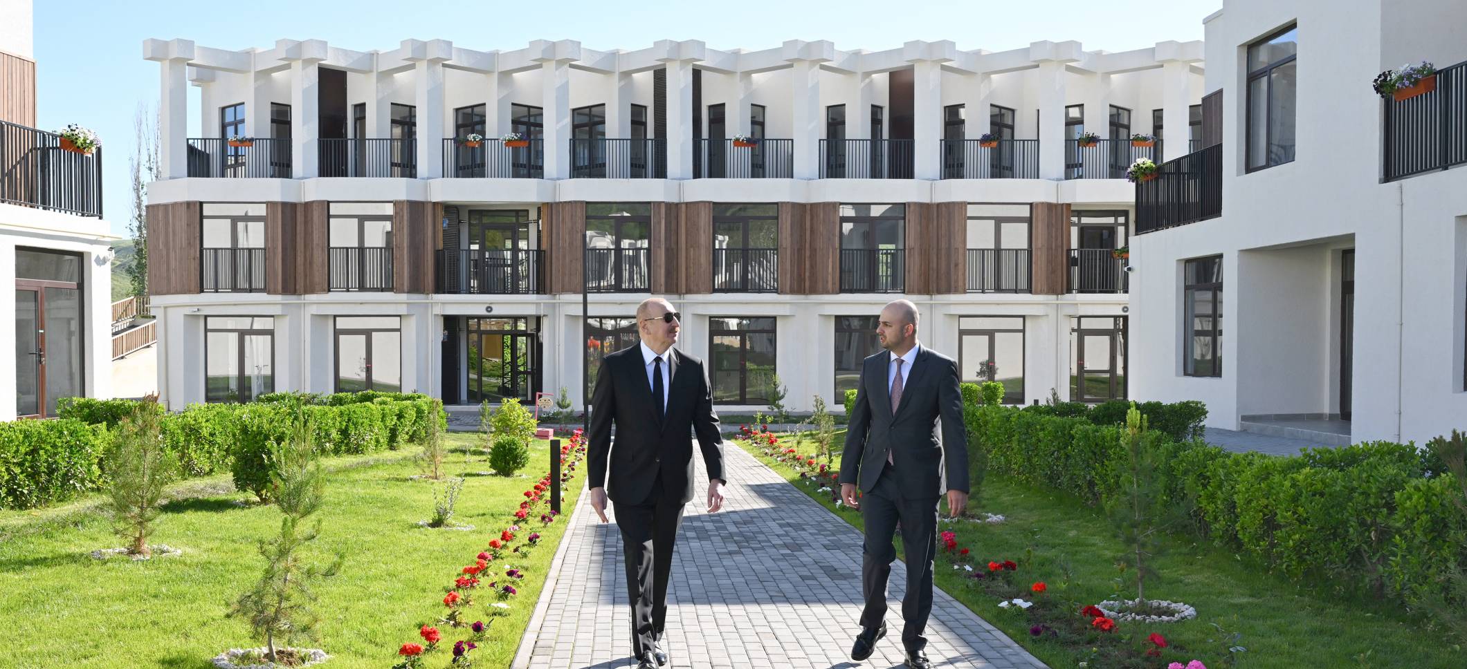 Ilham Aliyev attended the inauguration of the first residential complex in the city of Zangilan, consisting of 104 apartments