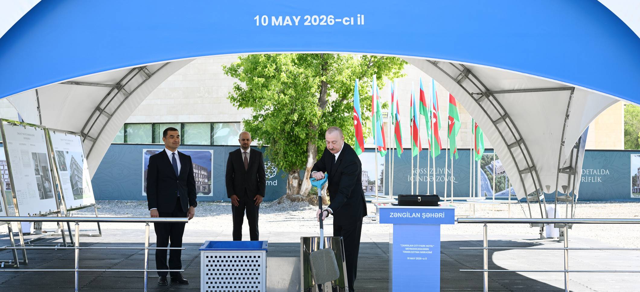 Ilham Aliyev laid foundation stone for Zangilan City Park Hotel in Zangilan city