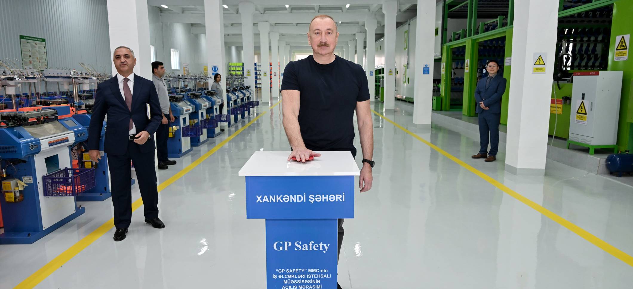 Ilham Aliyev attended the inauguration of the work gloves manufacturing enterprise of GP Safety LLC in Khankendi