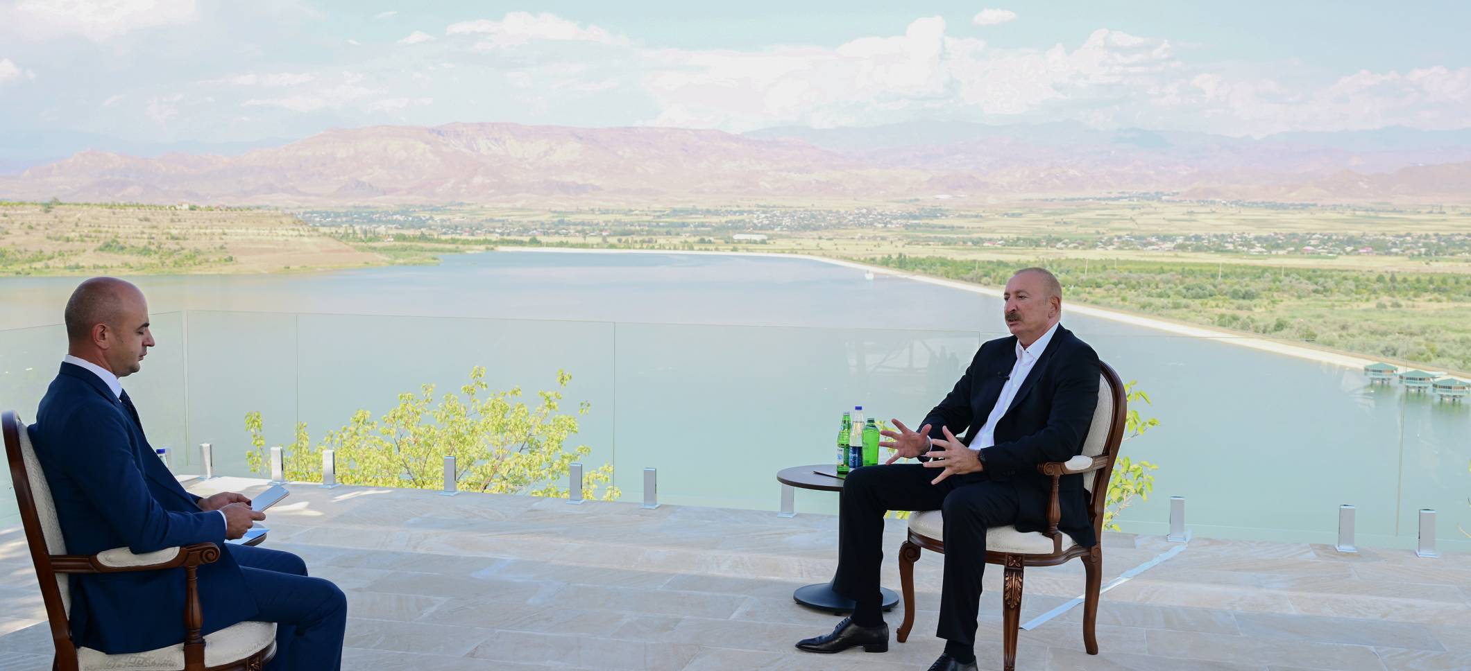 Ilham Aliyev was interviewed by Azerbaijan Television in Nakhchivan