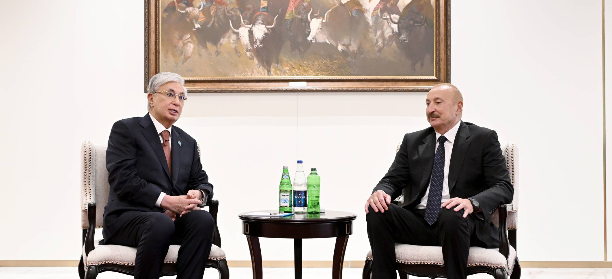 Ilham Aliyev held meeting with President of Kazakhstan in Bishkek