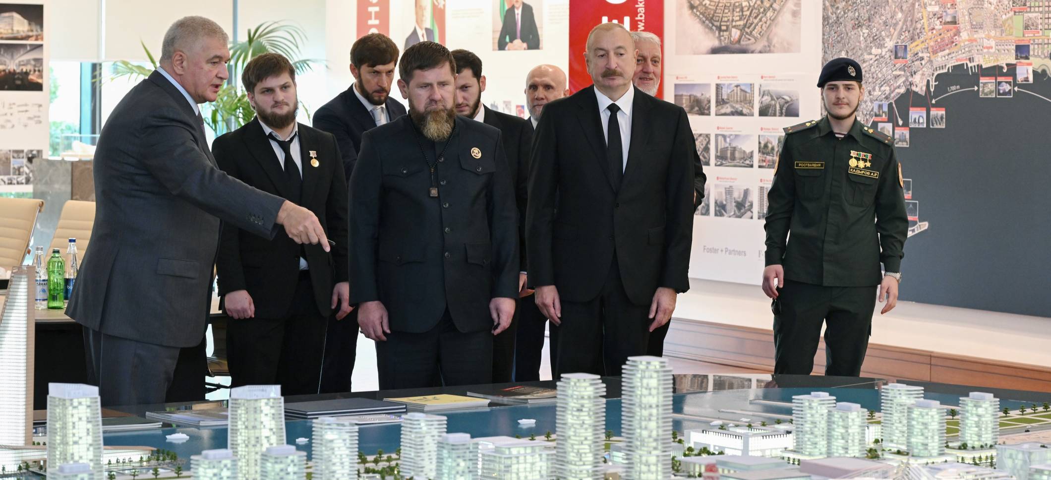 Ильхам Алиев и глава Чеченской Республики России побывали в «Белом городе Баку»