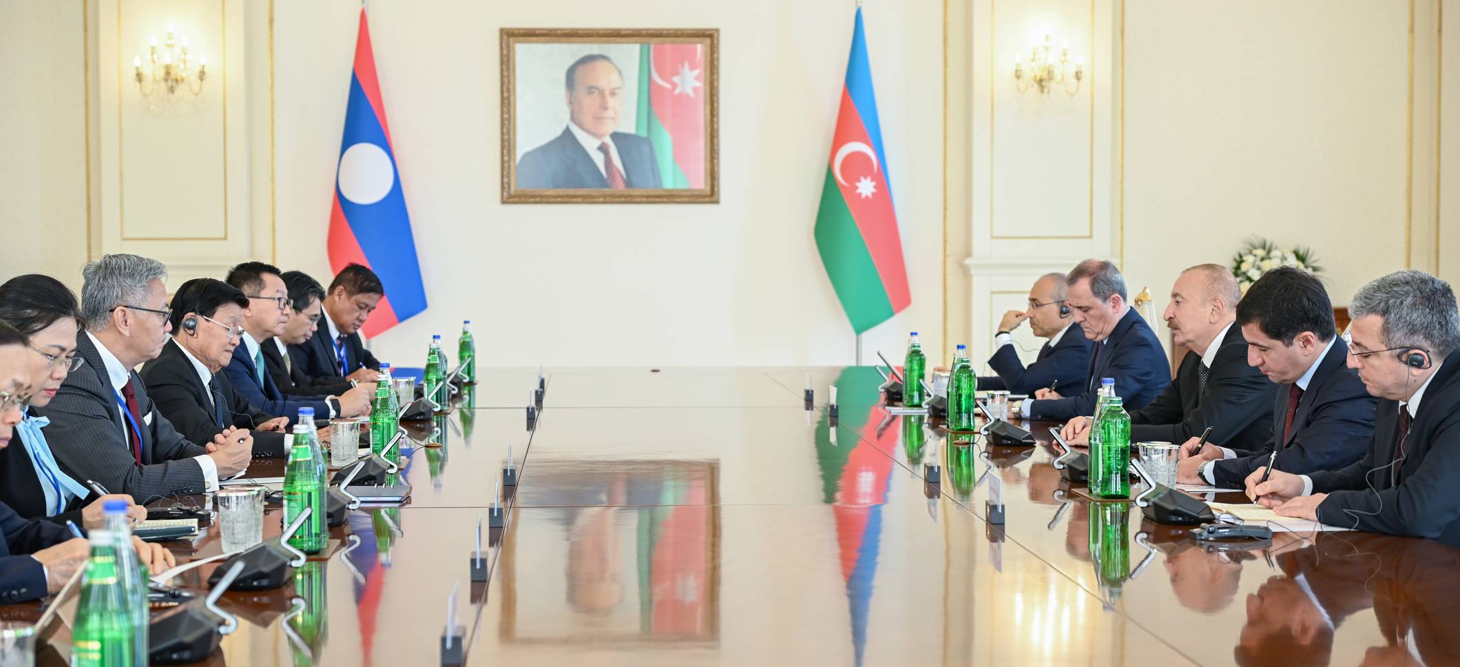 Ilham Aliyev held expanded meeting with President of Laos