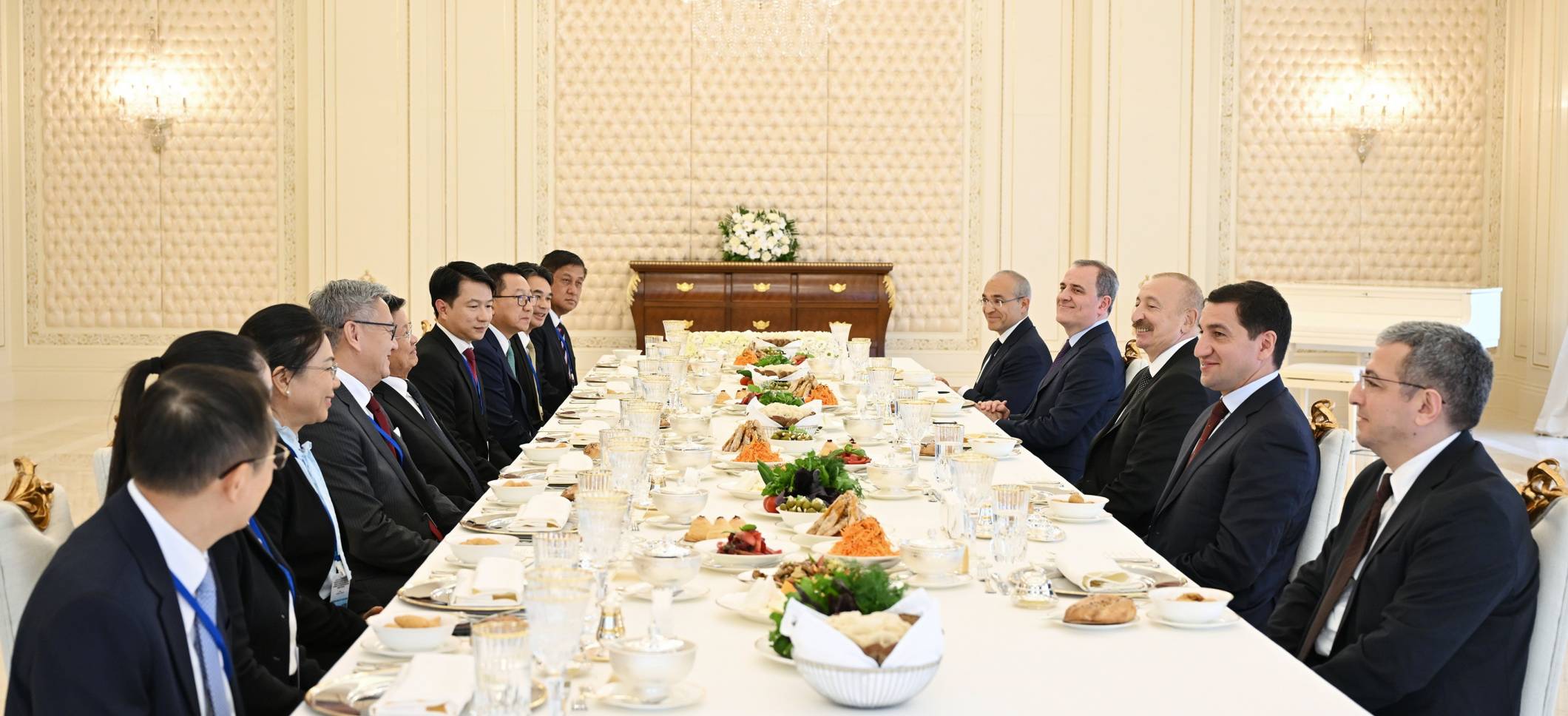 Official luncheon hosted on behalf of President Ilham Aliyev in honor of President of Laos