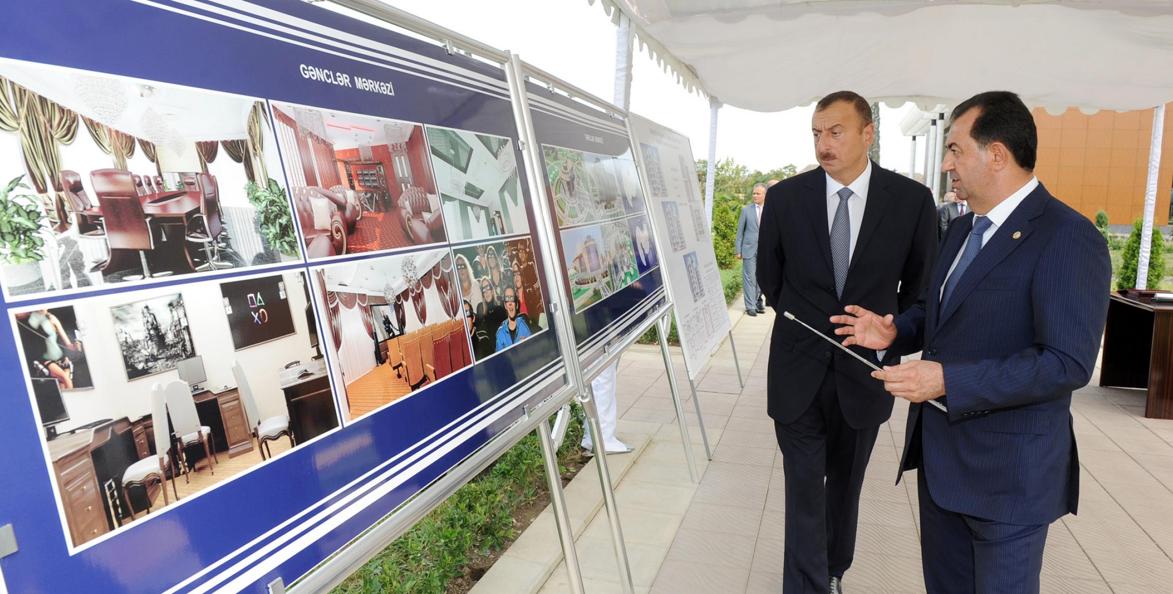 Ильхам Алиев принял участие в церемонии закладки фундамента Молодежного центра в Лянкяране