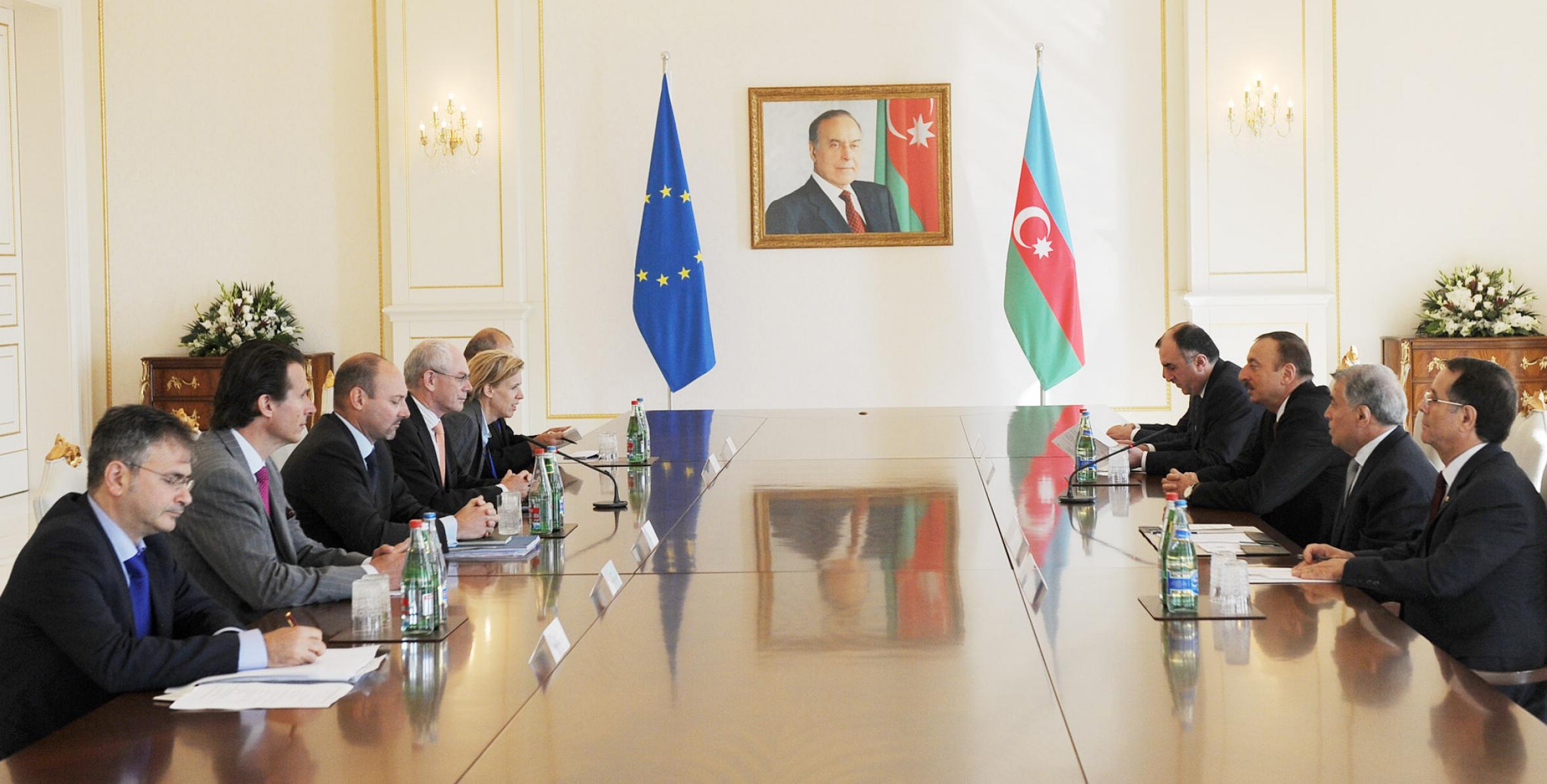 Presidents of Azerbaijan and European Council held a meeting in an expanded format
