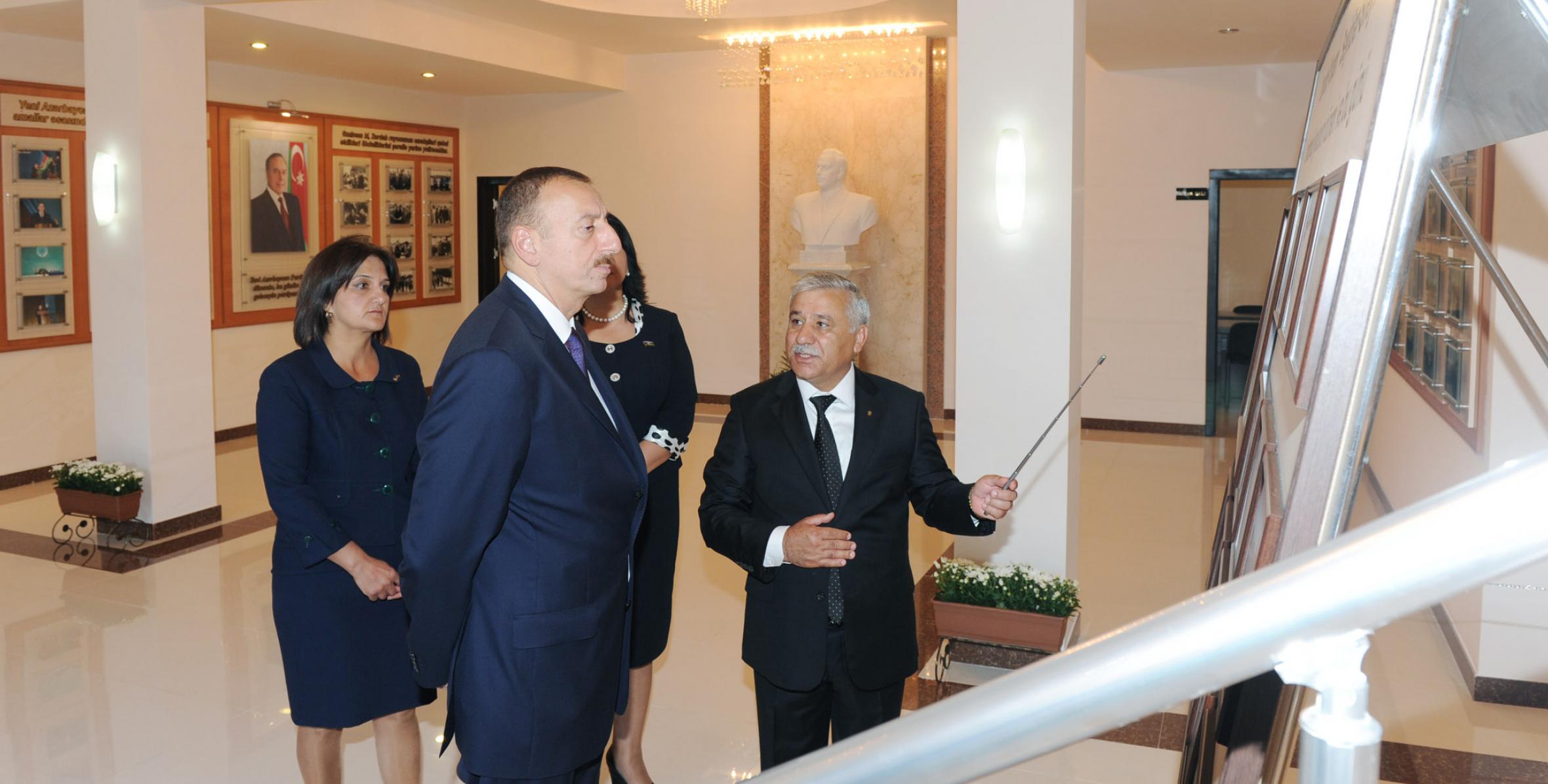 Ilham Aliyev attended the opening of a new building of the Zardab District branch of the “Yeni Azerbaijan Party”