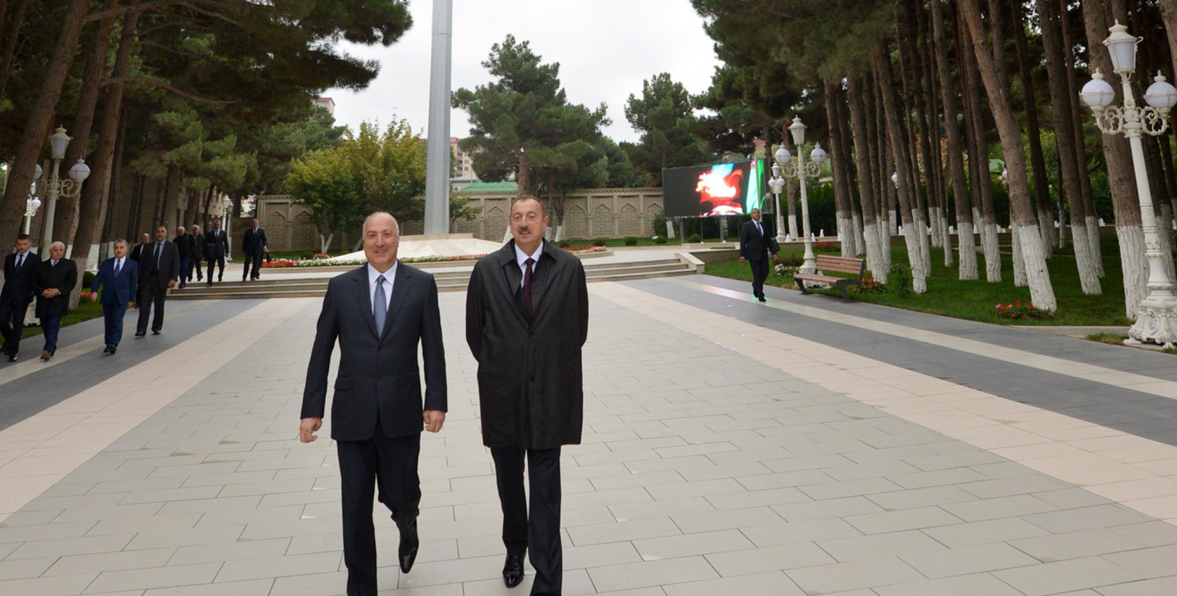 Ильхам Алиев побывал на площади Флага в Хырдалане