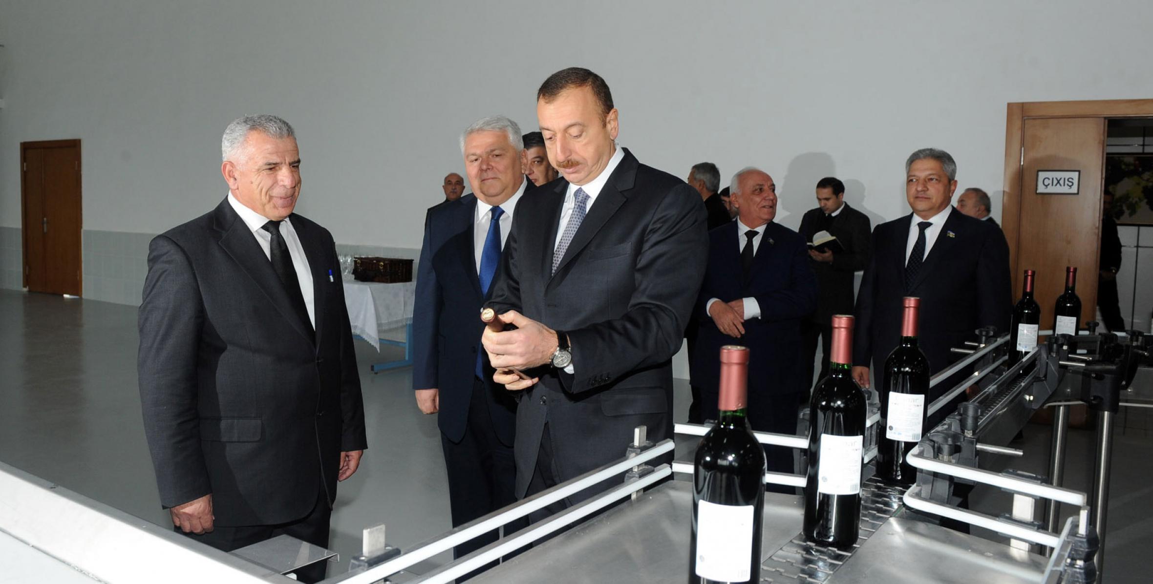 Ilham Aliyev attended the opening of the Shaki winery