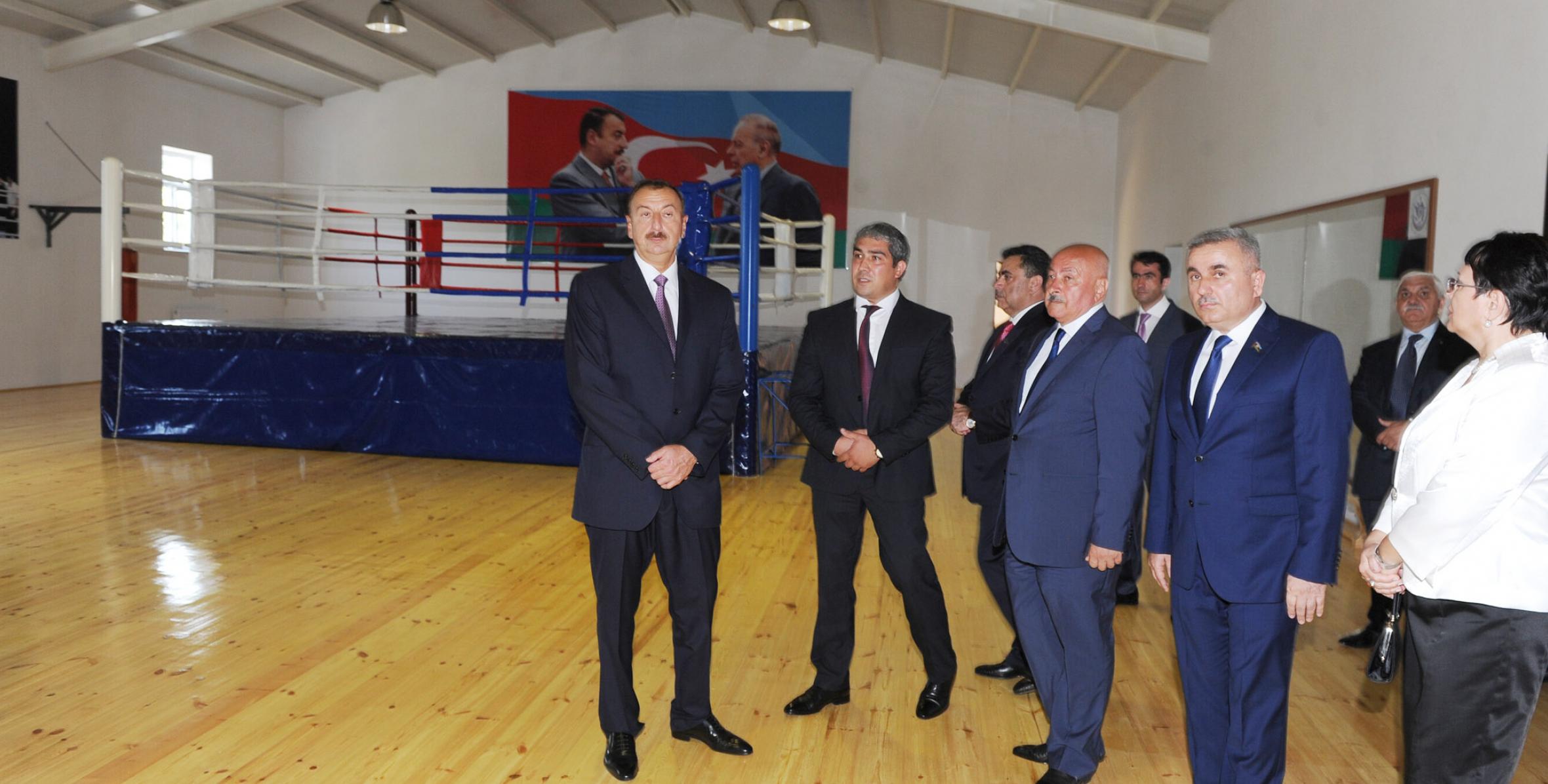 Ilham Aliyev attended the opening of the Masalli regional boxing center