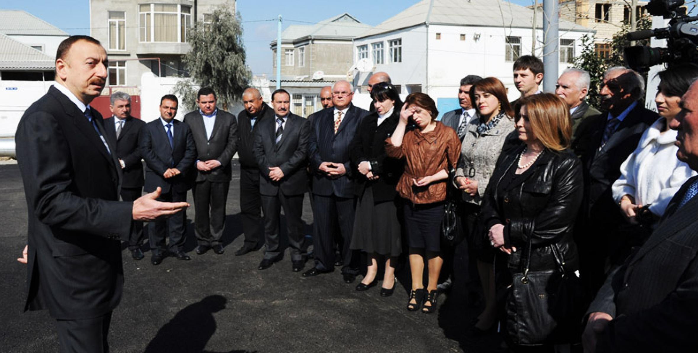 Ilham Aliyev examined the work under way in the Bilajari and Sulutapa settlements of Binagadi district