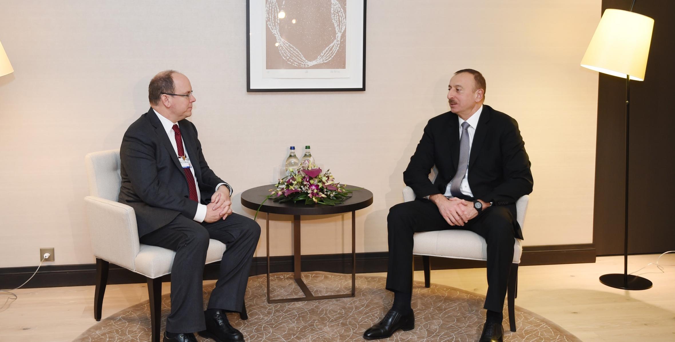 Ilham Aliyev met Albert II, Prince of Monaco