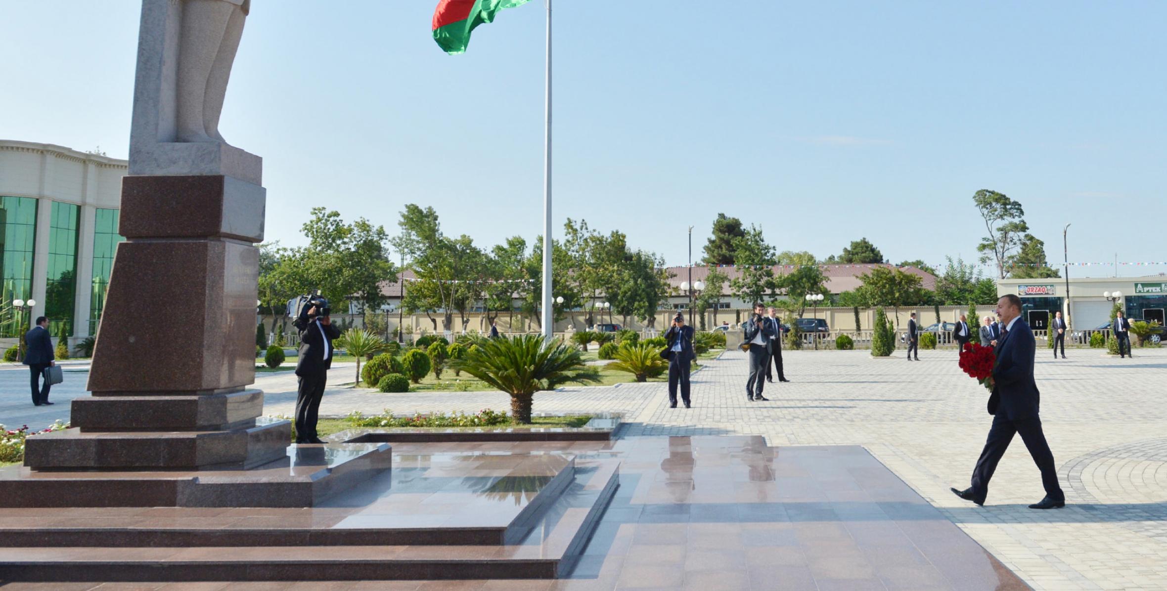 Ilham Aliyev arrived in Saatli District