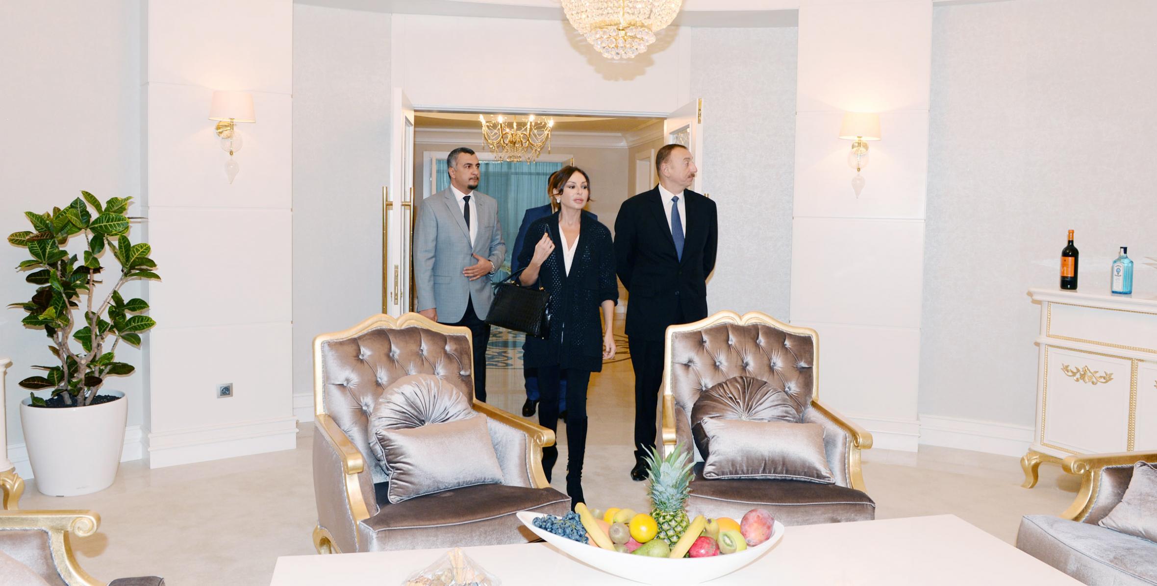 Ilham Aliyev reviewed the conditions created at a new block of Naftalan Hotel by Rixos