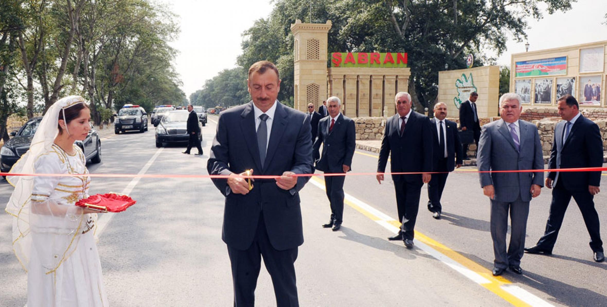 Ilham Aliyev participated in the opening of Baku – Guba – the Russian State Border highway