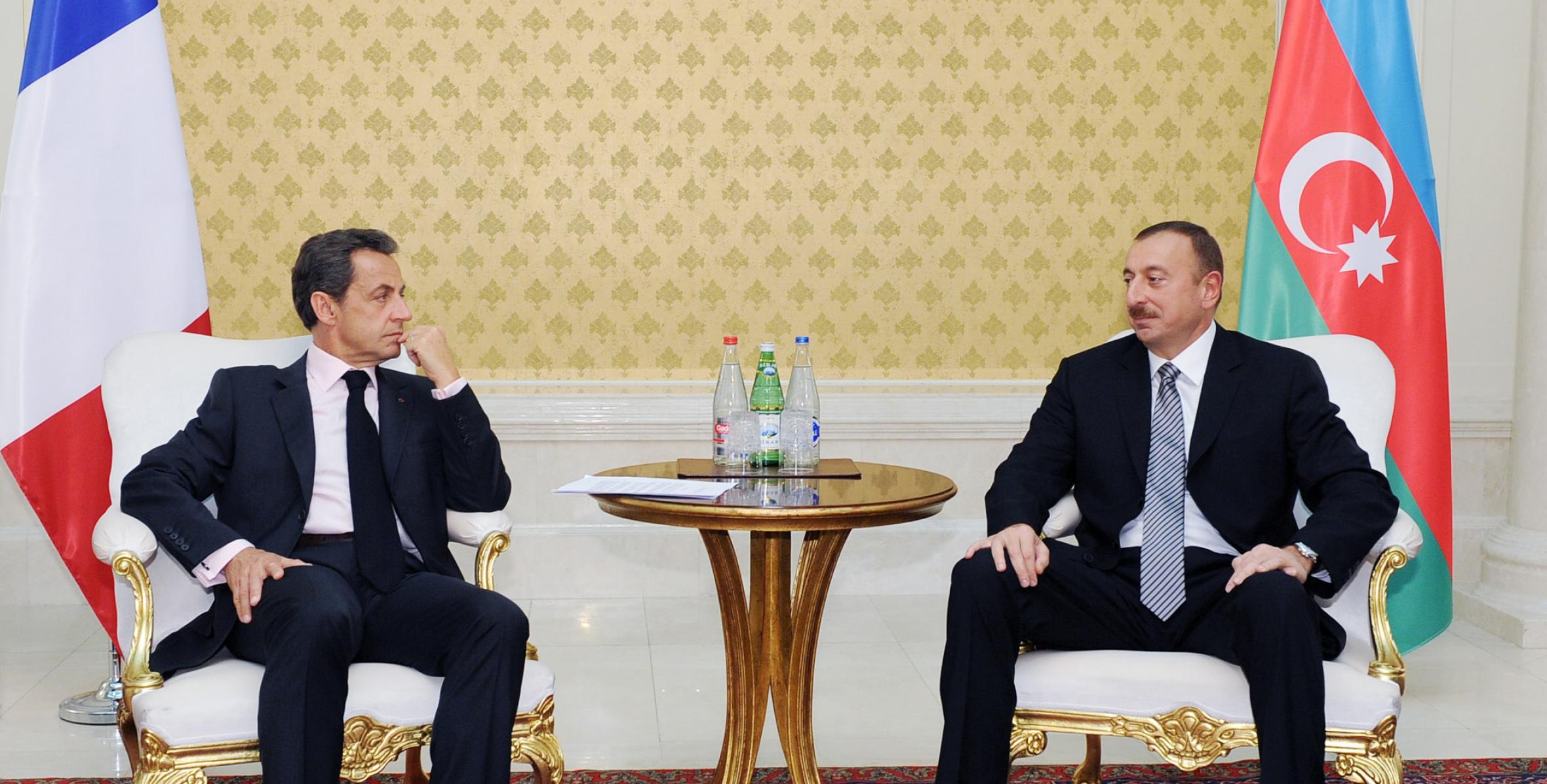 Ilham Aliyev and French President Nicolas Sarkozy held a face-to-face meeting