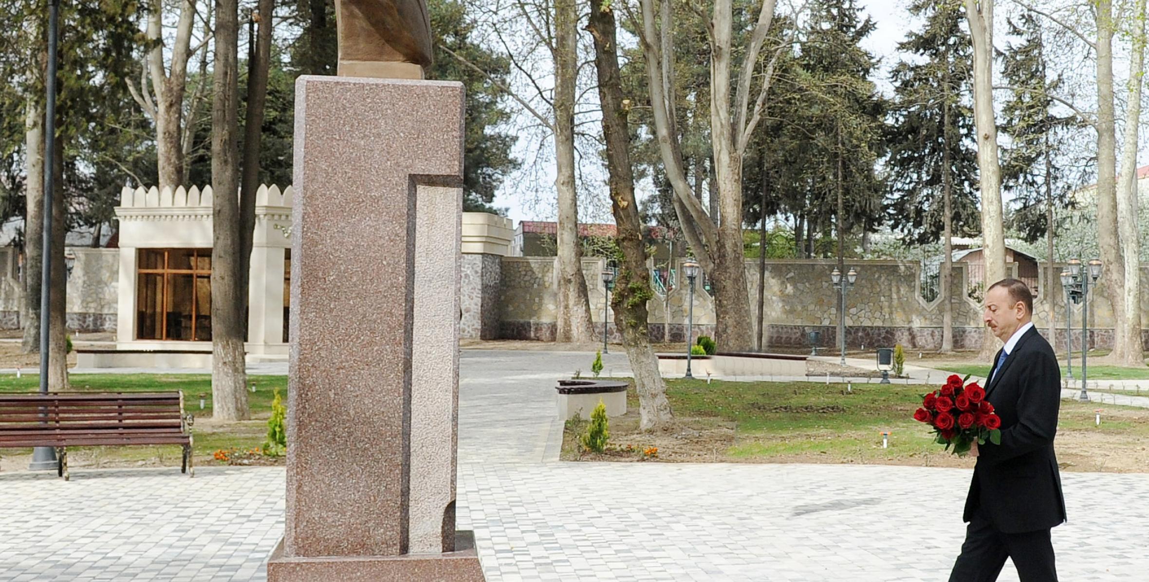 Ильхам Алиев принял участие в открытии реконструированного Парка культуры и отдыха имени Самеда Вургуна в Агстафе