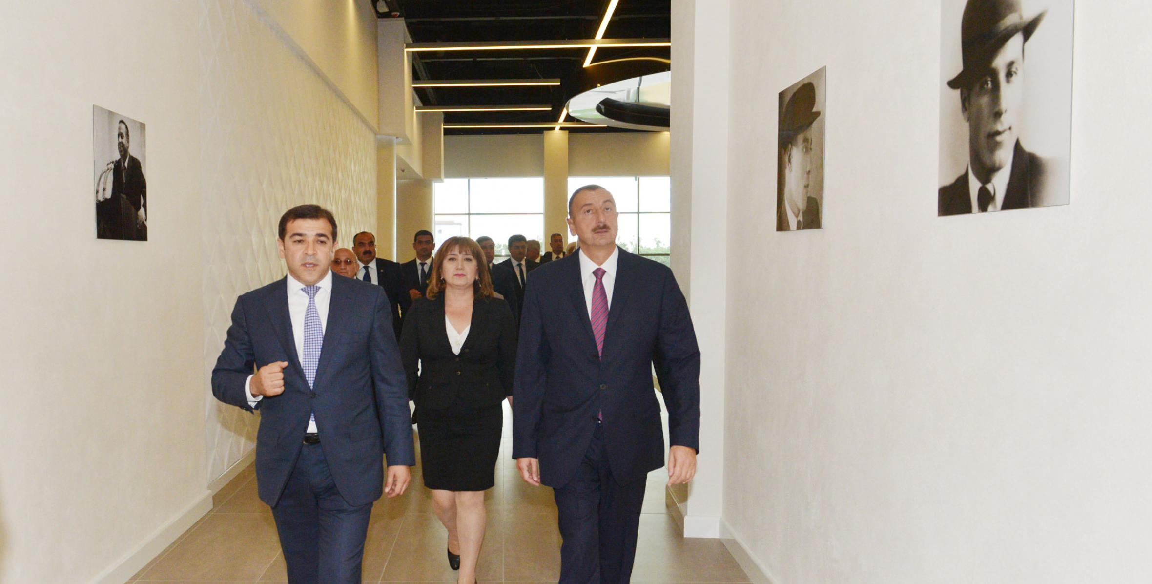 Ильхам Алиев принял участие в открытии Центра Гейдара Алиева в Шамкире