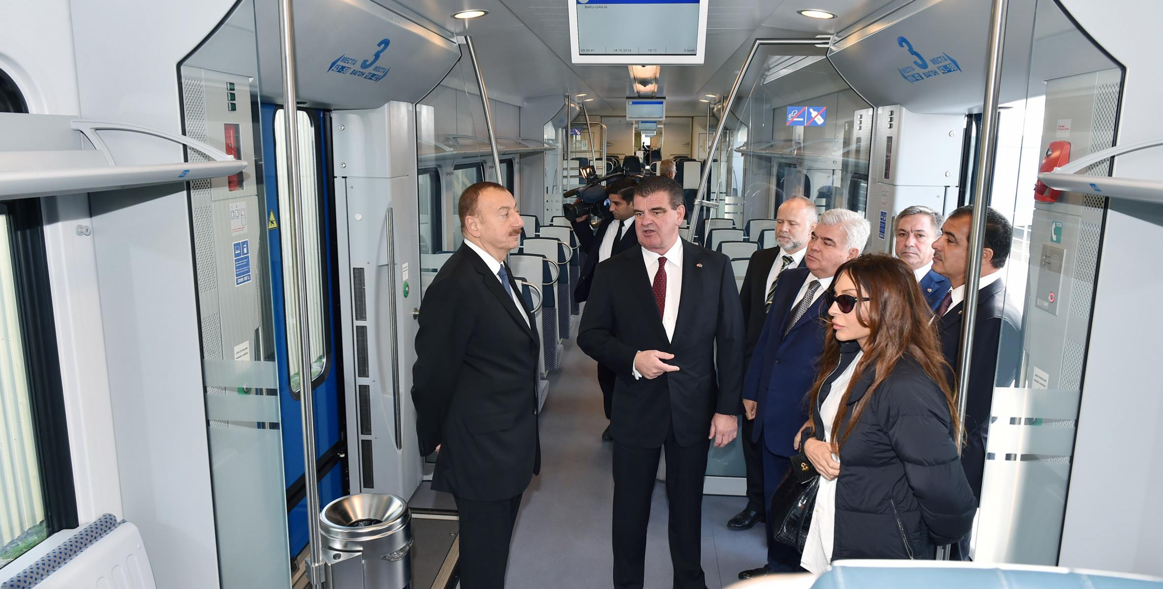 Ilham Aliyev attended a ceremony to lay the foundation of Stadler Ganja Carriage Factory