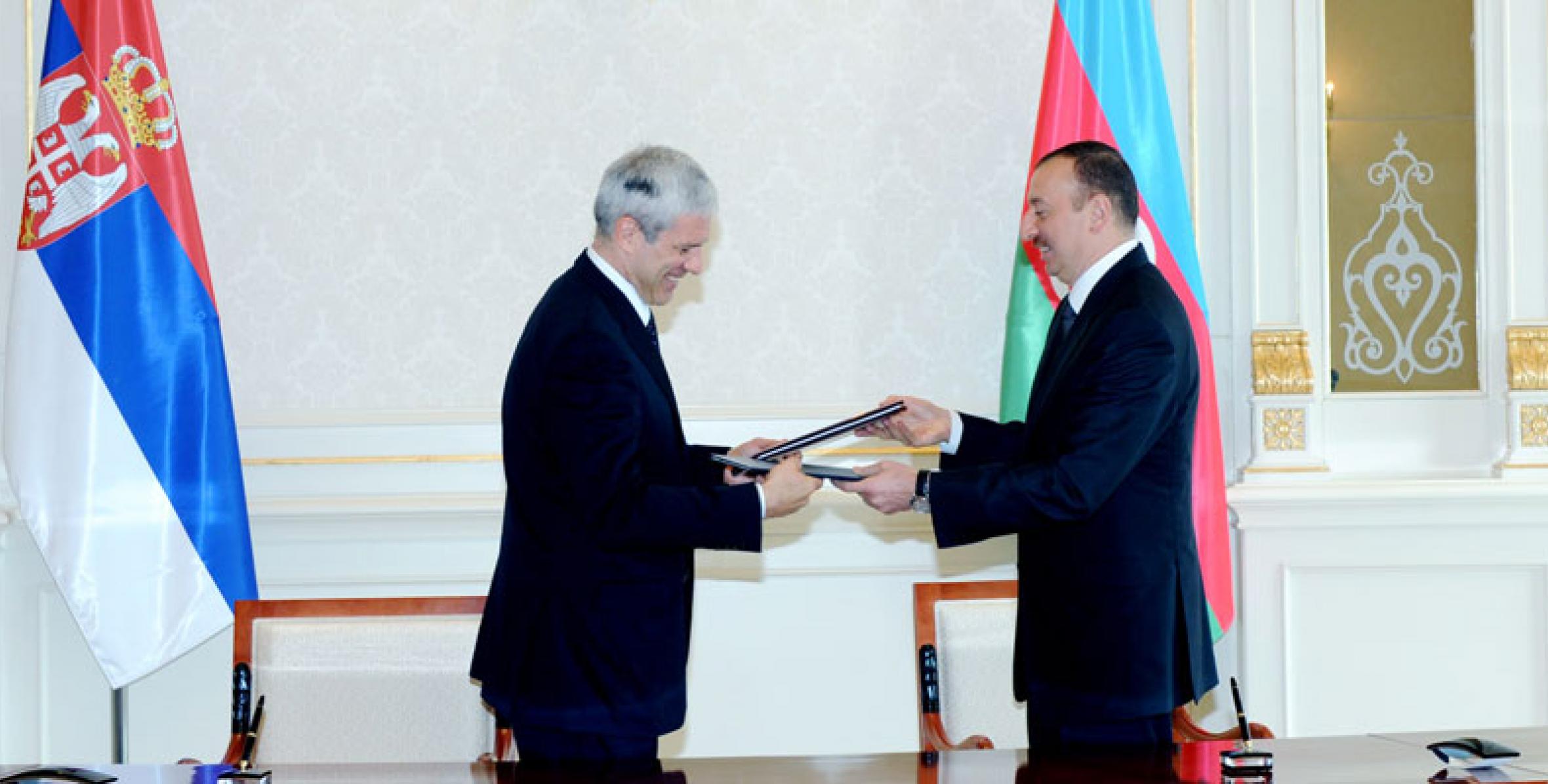 Состоялась церемония подписания азербайджано-сербских документов