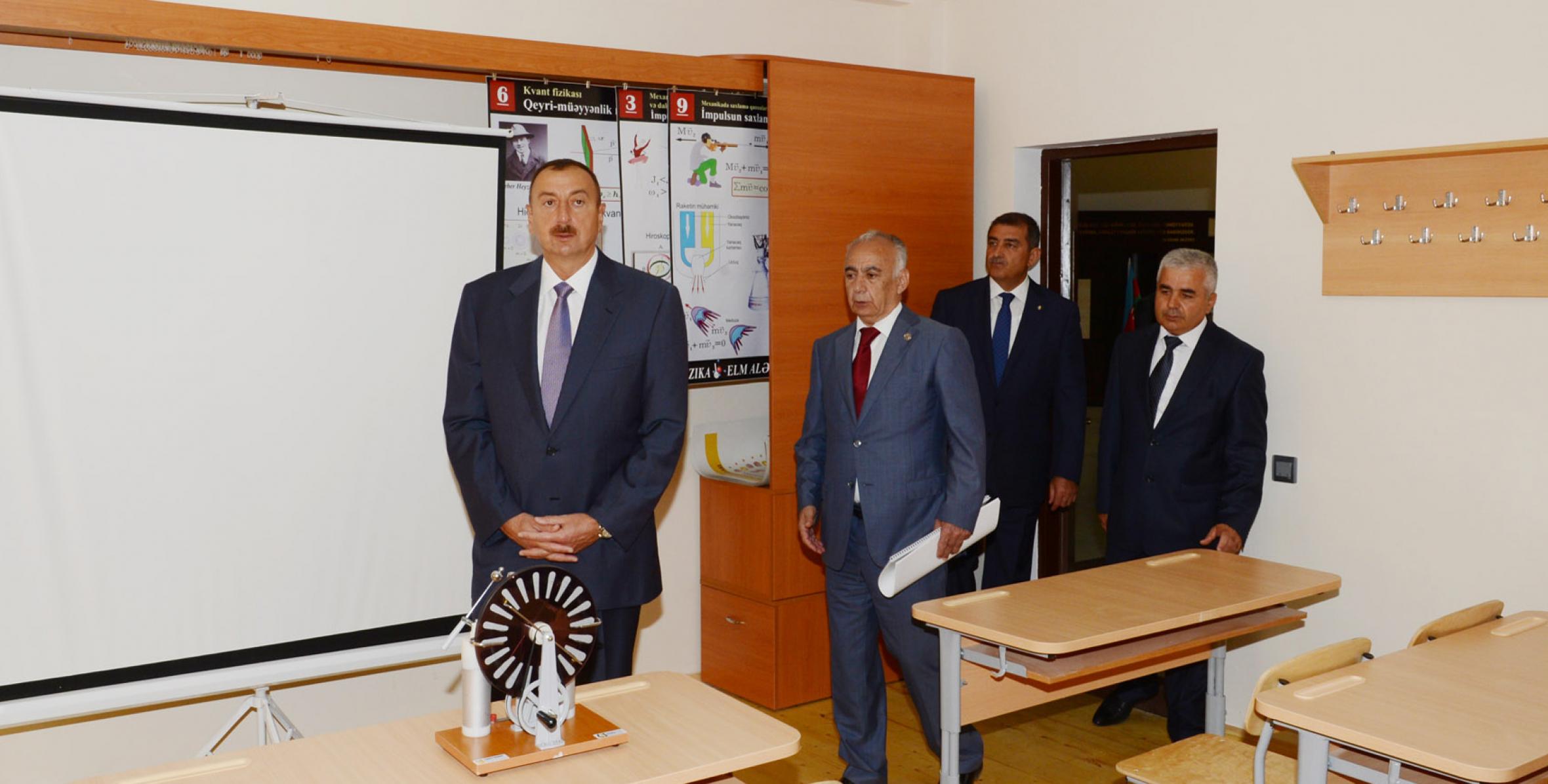 Ilham Aliyev attended the opening of a new building of secondary school No 85 named after R. Abdinov