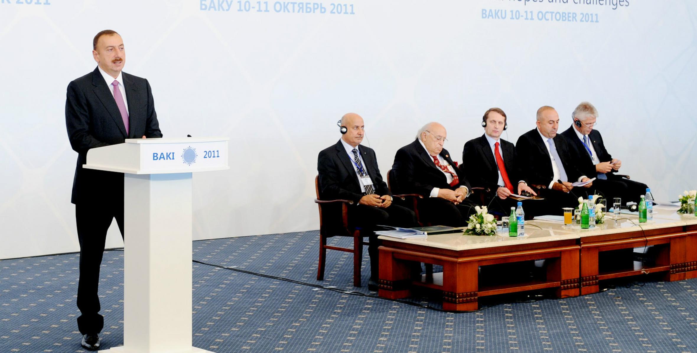 Ilham Aliyev attended the opening of the International Humanitarian Forum